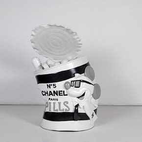 Mickey Lagerfeld Pill Can (White)