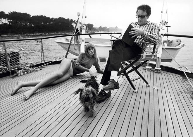 Terry O'Neill, Peter Sellers & Britt Ekland aboard his yacht, 1967