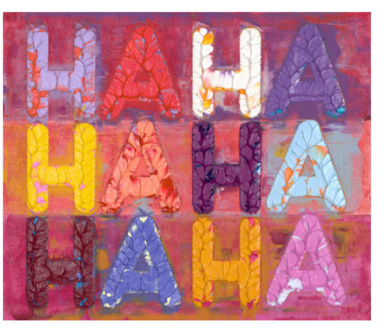 Mel Bochner, HA HA HA, 2024