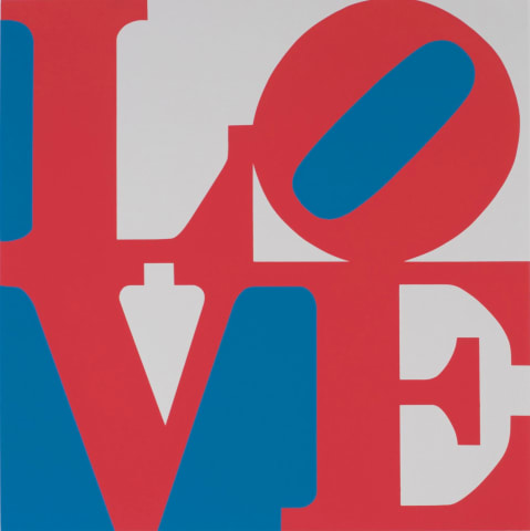 Robert Indiana, Book of Love (From a Portfolio of 12 silkscreen prints and 12 Poems) Red/white/Blue, 1996
