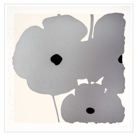 Donald Sultan, Silver Poppies, 2022