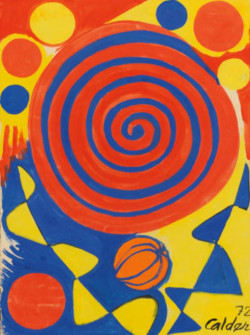 Alexander Calder, Spiral with Pumpkin, 1972