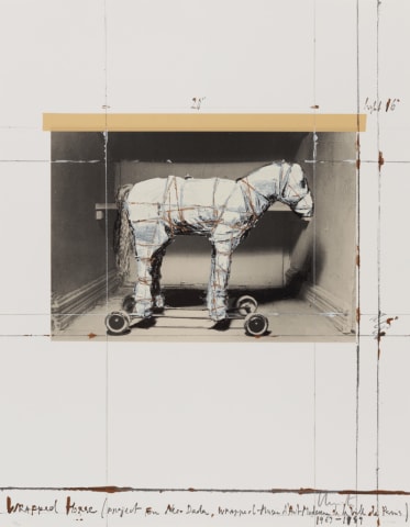 Christo, Wrapped Horse, Project for Neo-Dada, Wrapped Musee D'art Moderne de la Ville de Paris (from the portfolio 