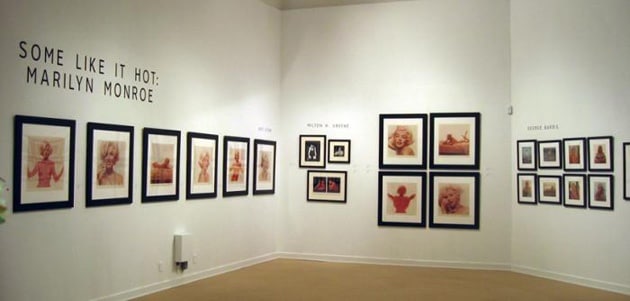 Exhibition installation Some Like It Hot: Marilyn Monroe Bert Stern Milton H. Greene George Barris
