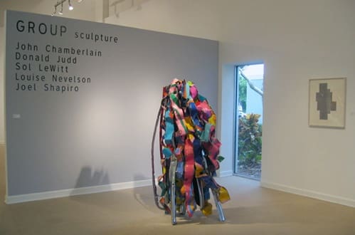 Group Sculpture John Chamberlain Donald Judd Sol LeWitt Louise Nevelson Joel Shapiro exhibition installation