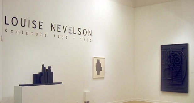 Louise Nevelson exhibition installation