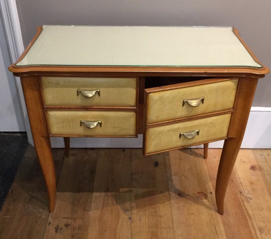 Paolo Buffa A Pair Of Italian Vellum And Fruitwood Cabinets Circa