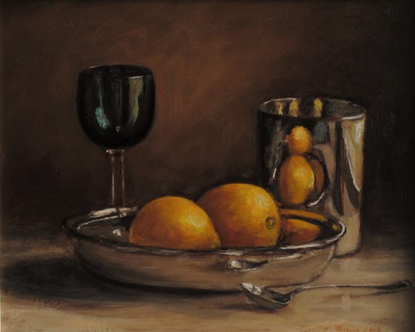 Ruth Bowyer, Lemons and green glass