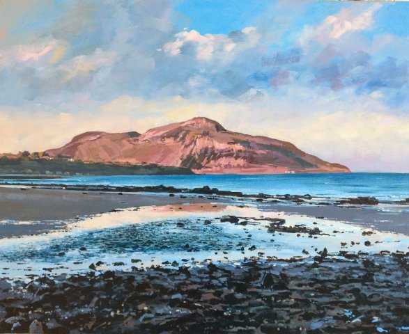 Colin Cook, Holy Isle from Whiting Bay on Arran