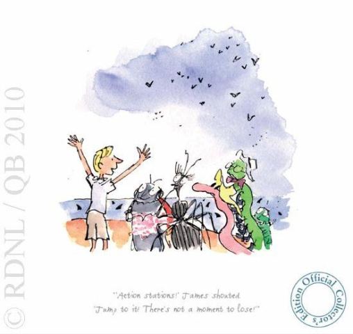 Quentin Blake/Roald Dahl, LOW STOCK - 'Action Stations!' James shouted