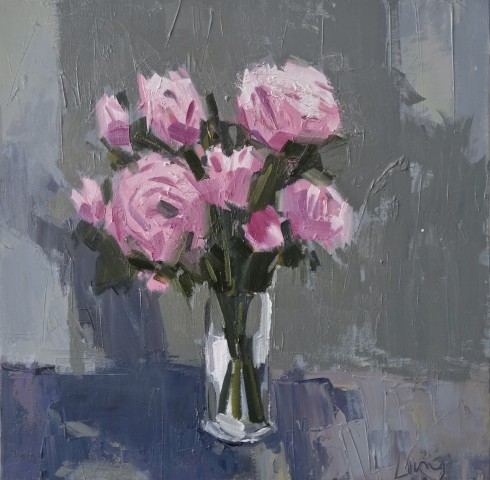 Gary Long, Pink on Blue