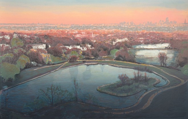 Emma Reynolds, Hampstead Heath Ponds, Arial View