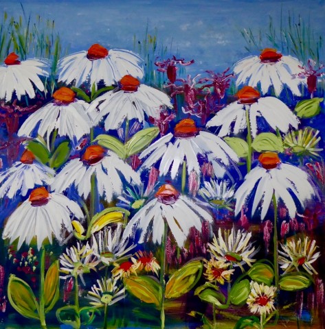 Penny Rees, Echinacea by the Pond