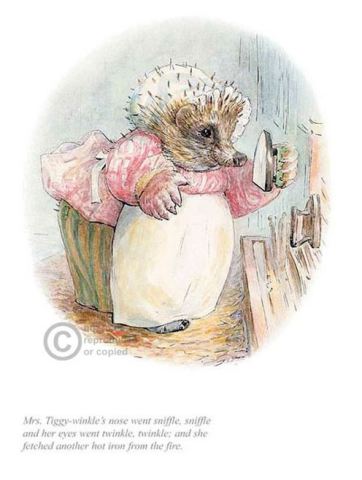 Beatrix Potter, Mrs Tiggywinkle went sniffle sniffle