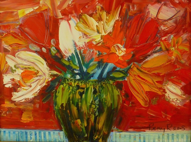 Penny Rees, Stripey Green Vase