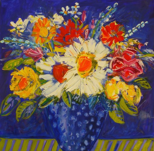 Penny Rees, Blue Spotty Vase, 2020