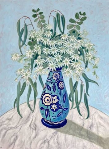 John Klein, Flannel Flowers in Art Deco Vase