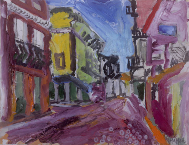 Peter Griffen, Olhao Street (burgundy), 2019-2021