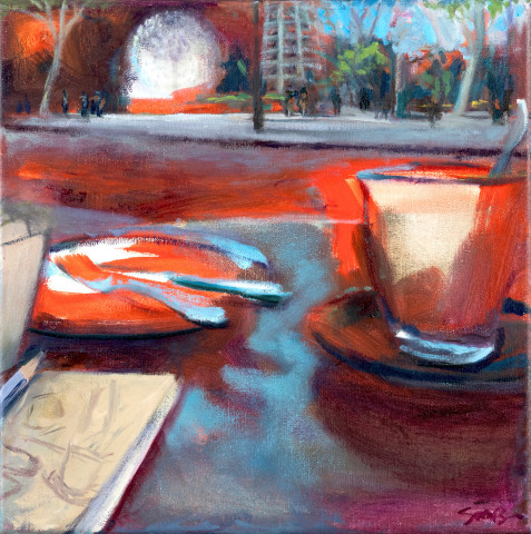 Sue MacLeod-Beere, Cafe Sketch Study, 2024