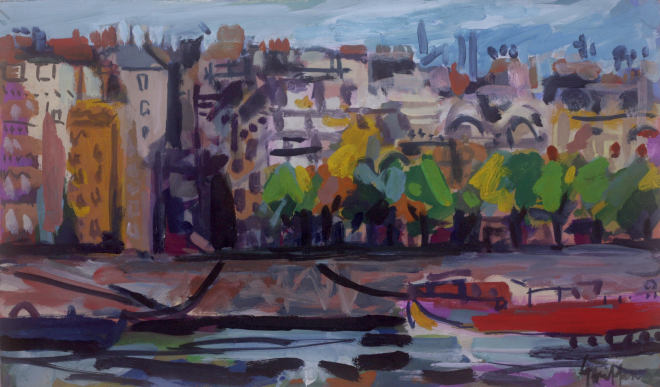 Peter Griffen, Barge Rouge sur la Seine, 2012-2021