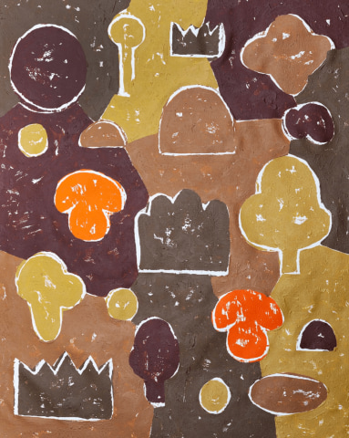 Olaf Breuning, Orange Mushroom #3, 2023