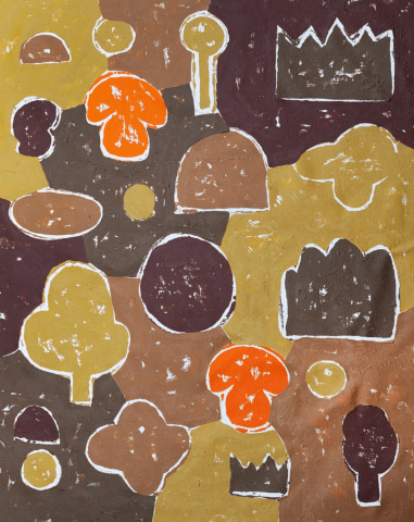 Olaf Breuning, Orange Mushroom #2, 2023