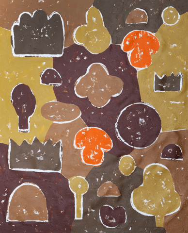 Olaf Breuning, Orange Mushroom #1, 2023