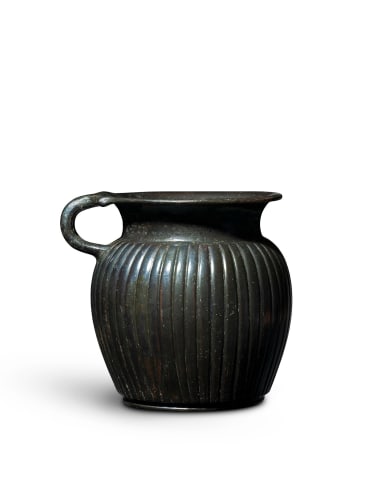 Greek black-glaze mug, 5th-4th century BC