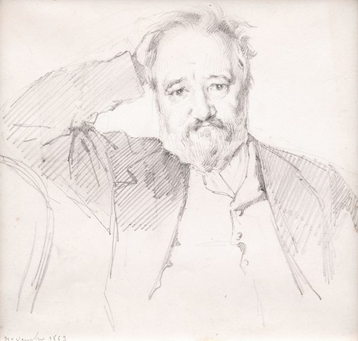 Alexandre-Louis Leloir, Portrait of the painter Alexandre-Marie Colin (1798–1875), the artist's grandfather, 1863