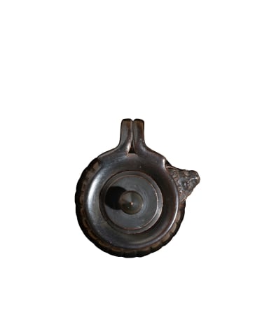 Greek black-glaze lidded jug, Athens, mid 4th century BC