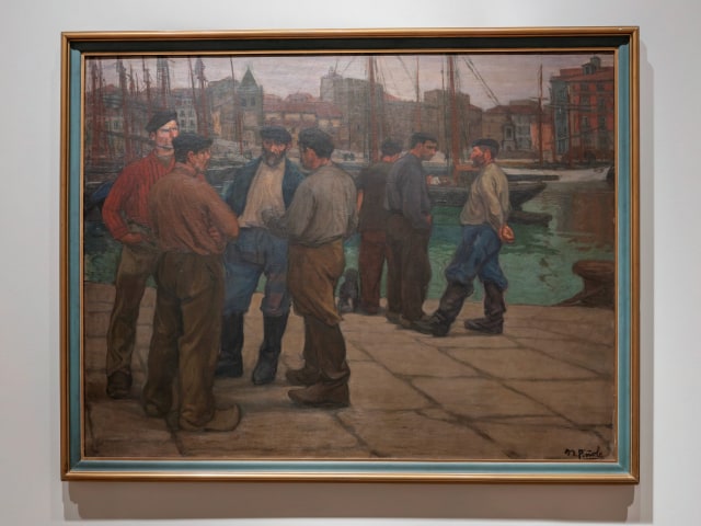 Ana María Giménez Cerra (Spanish, b.1900-?), Study of a Fisherman for the painting 'Trabajadores del Mar'', c.1925