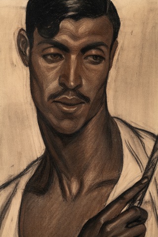 Ana María Giménez Cerra (Spanish, b.1900-?), Study of a Fisherman for the painting 'Trabajadores del Mar'', c.1925