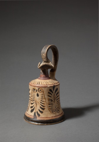 Greek white-ground oinochoe, Corinth, early 4th century BC