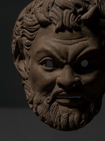 Greek mask of Pan, Hellenistic, c.3rd-1st century BC