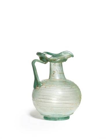72. Roman trefoil-lipped jug with trailing, 4th century AD