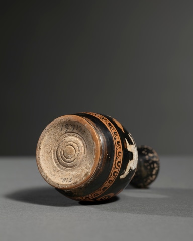 Greek red-figure miniature lekythos, Athens, c.400 BC