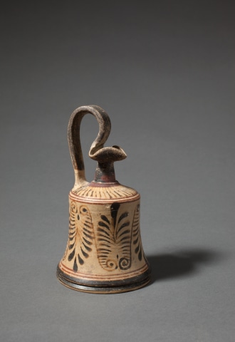 Greek white-ground oinochoe, Corinth, early 4th century BC