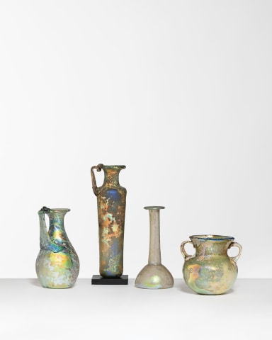 14. Roman jug with brilliant iridescence, c.3rd-4th century AD