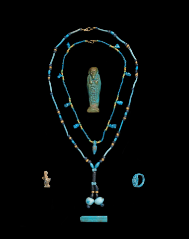 56. Egyptian bead necklace, New Kingdom-Late Dynastic Period, c.1550-300 BC