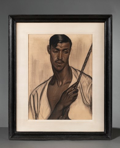 Ana María Giménez Cerra (Spanish, b.1900-?), Study of a Fisherman for the painting 'Trabajadores del Mar'', c.1925