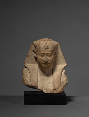 Egyptian sculptor’s model of a royal bust, Late Dynastic Period, 30th Dynasty-Ptolemaic Period, c.380-30 BC
