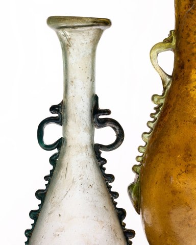 50. Roman bottle with ribbon handles, Syro-Palestinian, 3rd-4th centuries AD