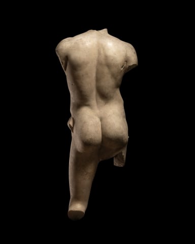 Roman life-size marble torso of a youth, c.2nd century AD