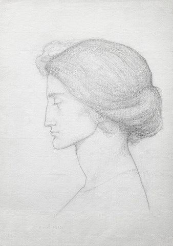 Suzanne Fabry, Portrait of a woman in profile, 1922