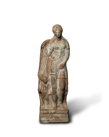 Greek statuette of Aphrodite and Eros, Hellenistic, c.1st century AD