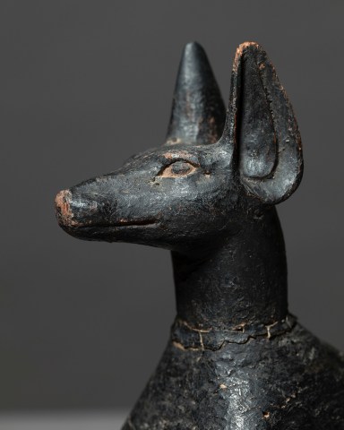 Egyptian figure of Anubis as a reclining jackal, Late Dynastic Period, 25th-26th Dynasty, c.747-525 BC