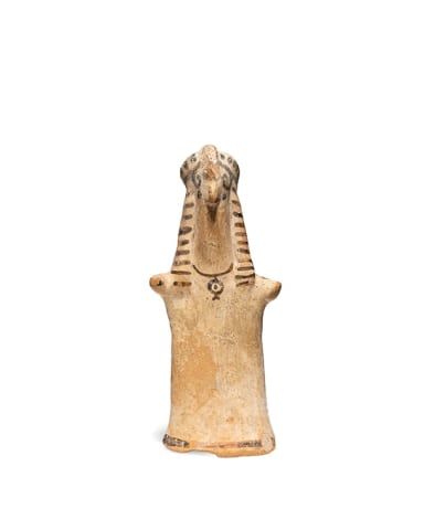 17. Greek standing goddess with pendant, Boeotia, Archaic Period, c.600-550 BC