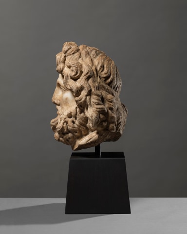 Roman head of a bearded god, c.2nd century AD