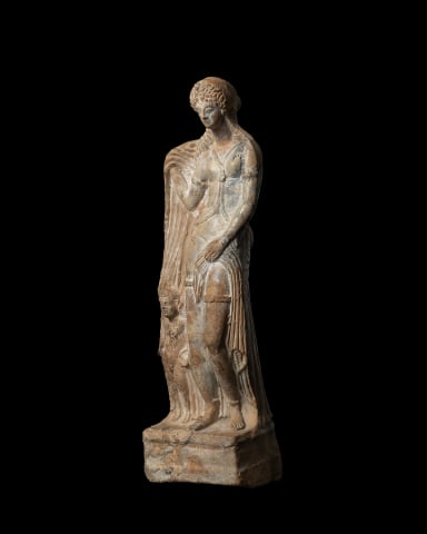 Greek statuette of Aphrodite and Eros, Hellenistic, c.1st century AD