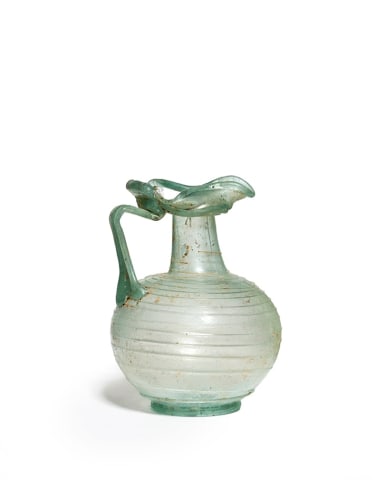 72. Roman trefoil-lipped jug with trailing, 4th century AD